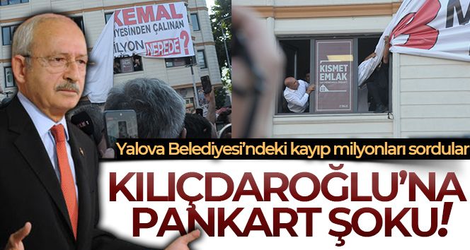 CHP Lideri Kılıçdaroğlu'na pankart şoku