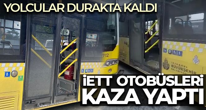 Üsküdar'da İETT otobüsleri kaza yaptı