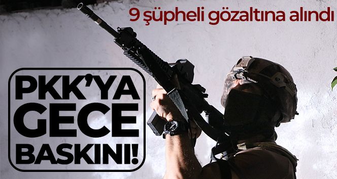 Mersin'de PKK'ya gece operasyonu: 9 gözaltı