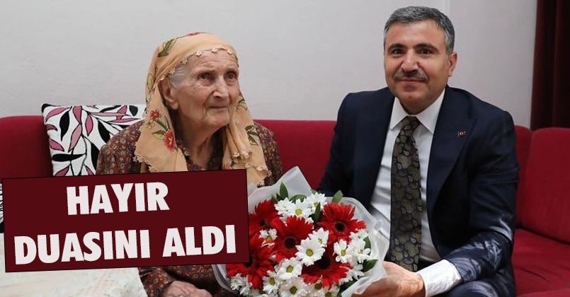 Vali Atay’dan 101 yaşındaki Saniye teyzeye ziyaret