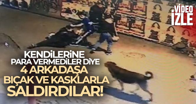 İstanbul'da bıçaklı ve kasklı kavga kamerada