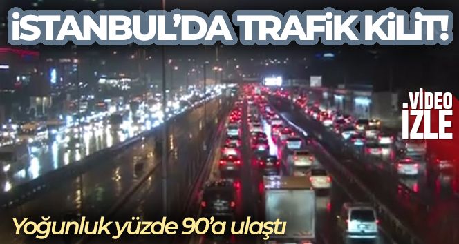 İstanbul'da trafik yoğunluğu yüzde 90'a çıktı