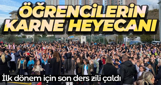 İstanbul'da öğrencilerin karne heyecanı