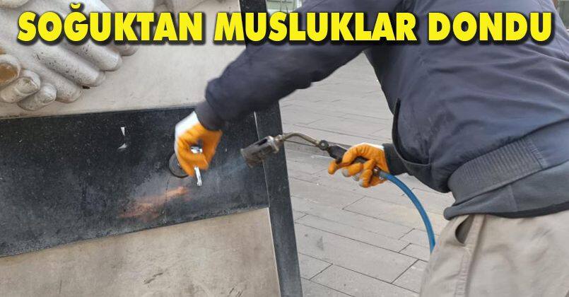 Soğuktan musluklar dondu