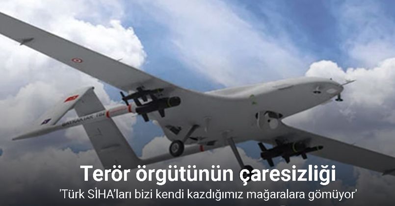 Teslim olan terörist: “Türk SİHA’ları bizi kendi kazdığımız mağaralara gömüyor”