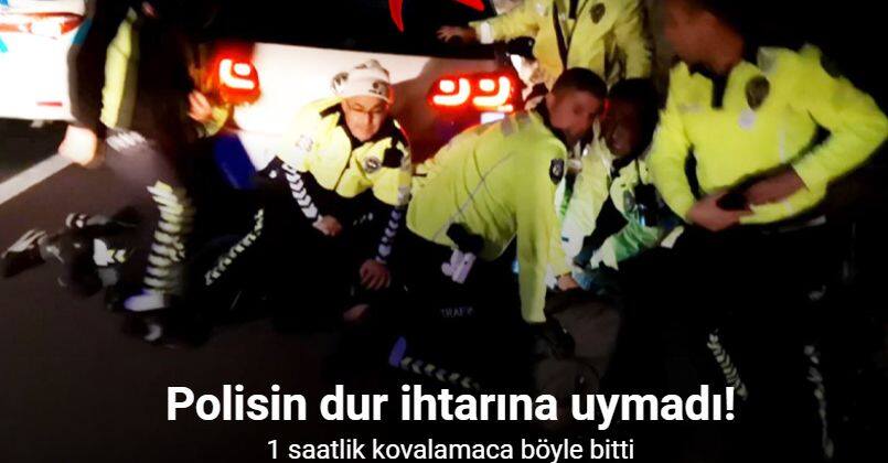Aksaray’da film sahnelerini aratmayan polis-şüpheli kovalamacası kamerada