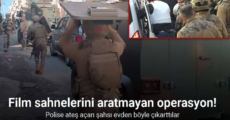Mahalle abluka altına alındı, polise ateş açan şahıs kadın kılığında yakalandı