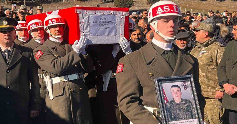 Doğum gününe 5 gün kala şehit olan Gülmez, son yolculuğuna uğurlandı