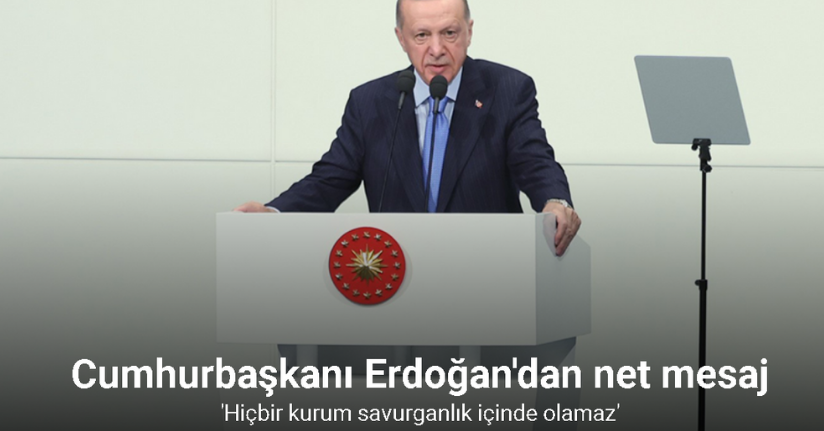 Cumhurbaşkanı Erdoğan: ”Hiçbir kurum savurganlık içinde olamaz”