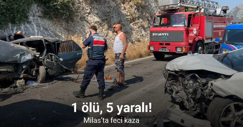 Milas’ta trafik kazası: 1 ölü, 5 yaralı
