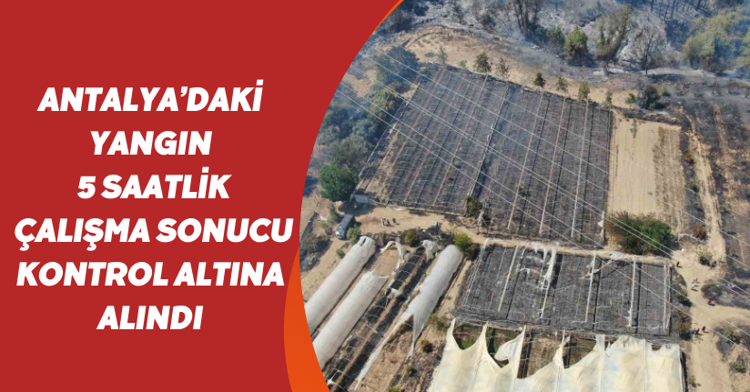 Antalya’daki yangın 5 saatlik çalışma sonucu kontrol altına alındı