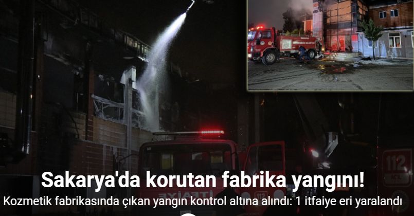 Şehirdeki tüm itfaiye ekiplerinin seferber olduğu fabrika yangını kontrol altında