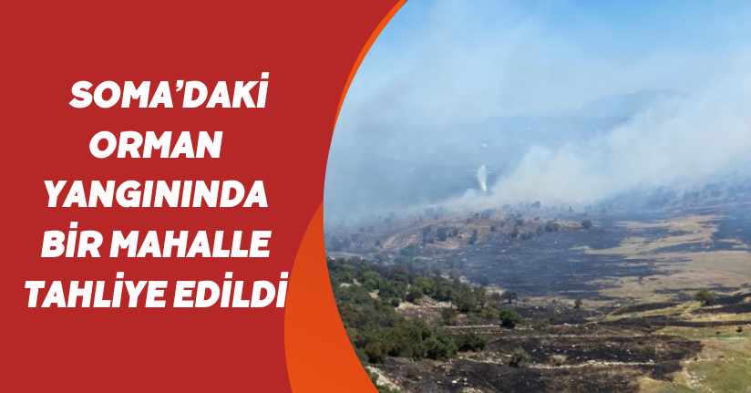 Soma’daki orman yangınında bir mahalle tahliye edildi