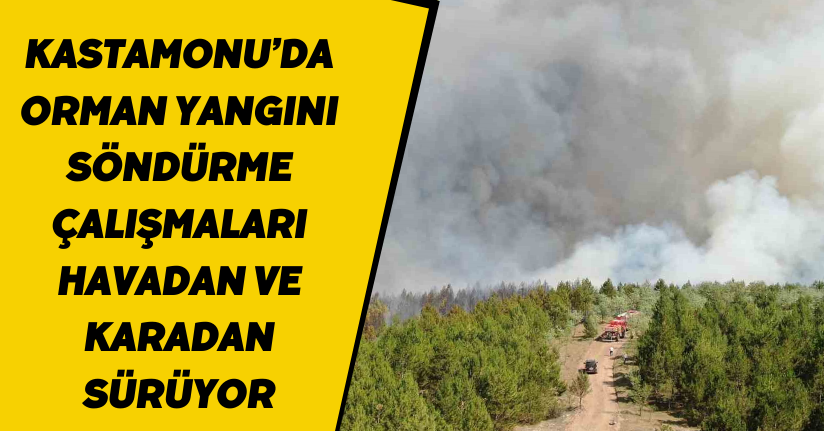 Kastamonu’da orman yangını: Söndürme çalışmaları havadan ve karadan sürüyor