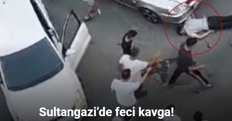 Sultangazi’de kavga anları kamerada: Bir yumrukla kafasını feci şekilde otomobile çarptı