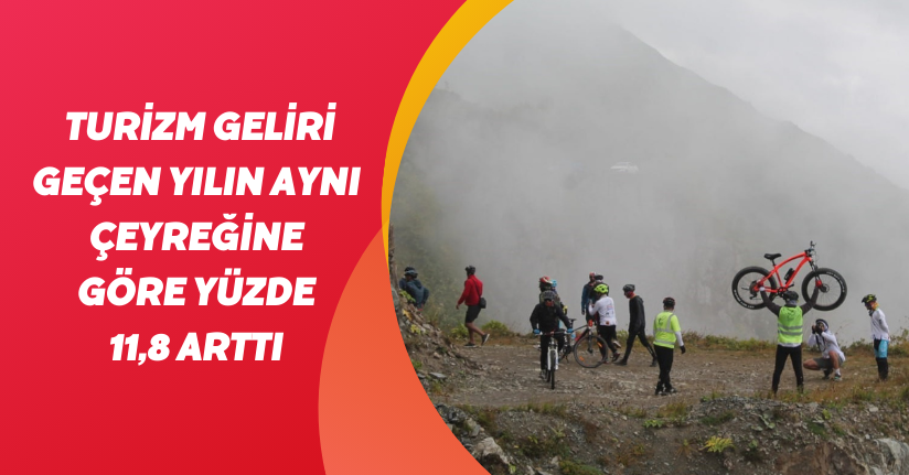 Turizm geliri geçen yılın aynı çeyreğine göre yüzde 11,8 arttı