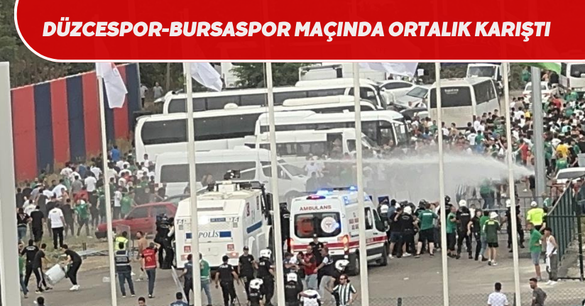 Düzcespor-Bursaspor Maçında Ortalık Karıştı