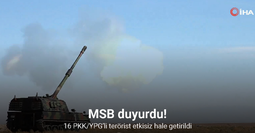 16 PKK/YPG’li terörist etkisiz hale getirildi