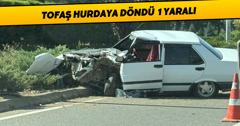  Tofaş hurdaya döndü: 1 yaralı