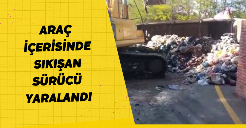 Sakarya’da çöp kamyonu devrildi: Araç içerisinde sıkışan sürücü yaralandı