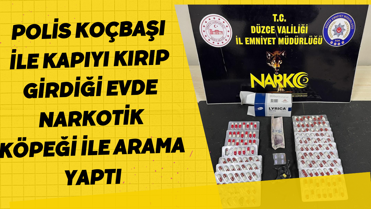 Polis Koçbaşı İle Kapıyı Kırıp Girdiği Evde Narkotik Köpeği İle Arama Yaptı