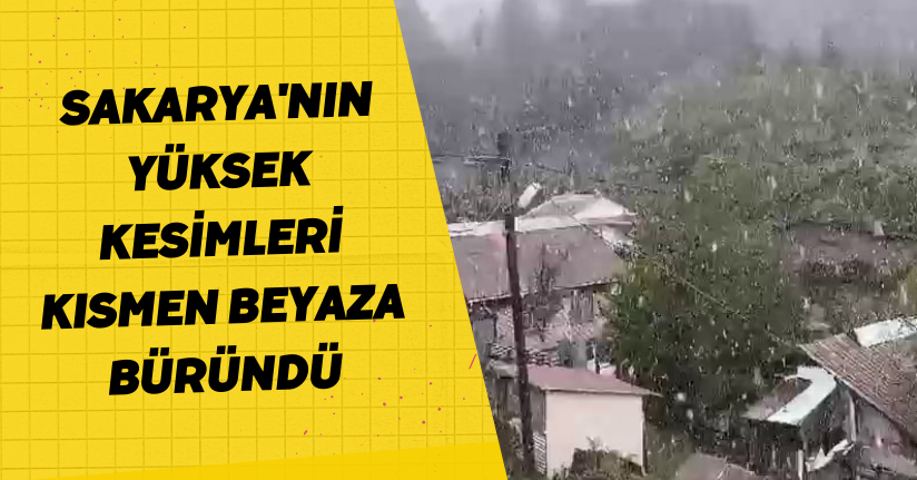 Sakarya'nın yüksek kesimleri kısmen beyaza büründü