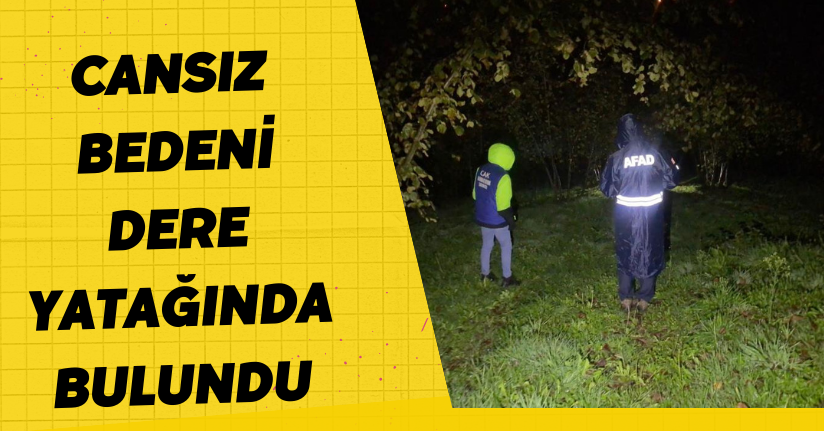 Kestane toplamaya diye evinden çıkmıştı, cansız bedeni dere yatağında bulundu