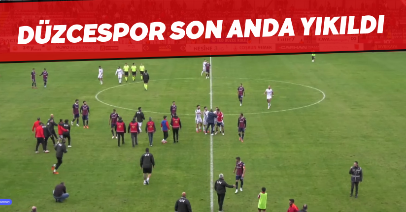 Düzcespor Son Anda Yıkıldı