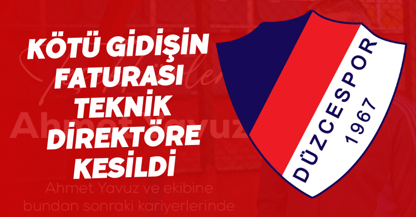  Düzcespor teknik direktör Ahmet Yavuz ile yollarını ayırdı