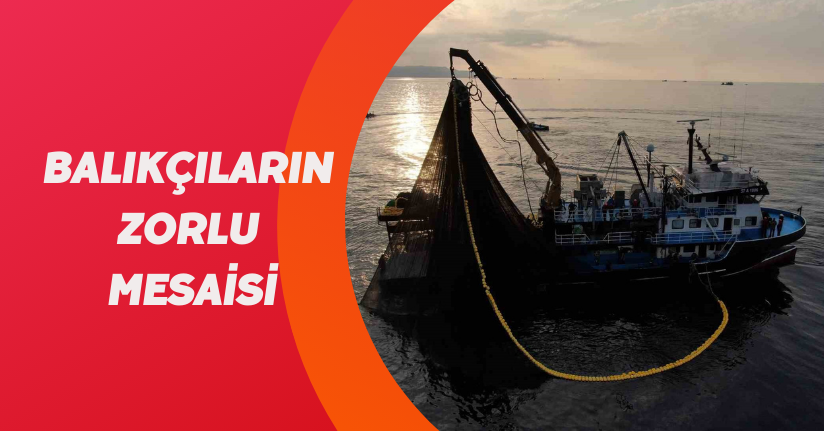 Balıkçıların zorlu mesaisi