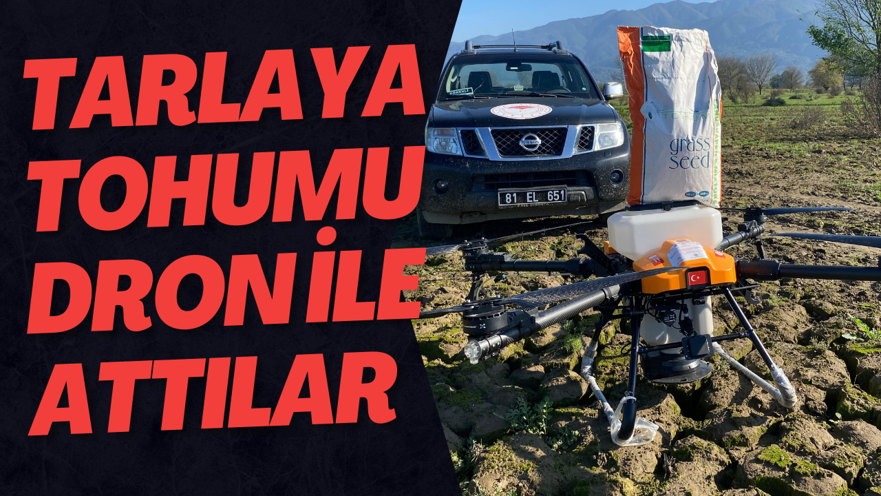 Tarlaya Tohumu Dron İle Attılar