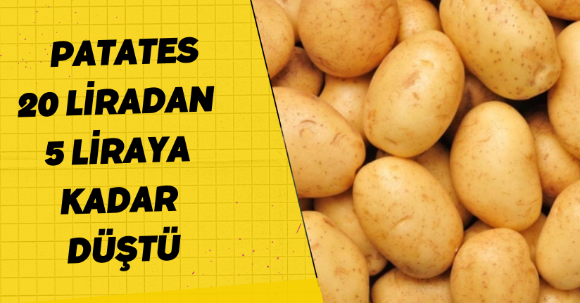 Patates 20 liradan 5 liraya kadar düştü