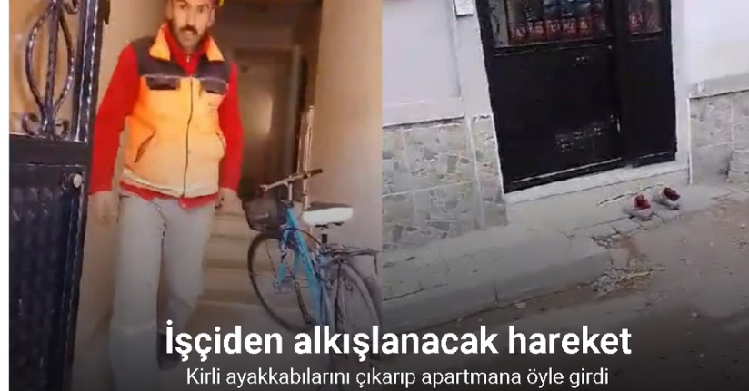 Kirli ayakkabılarını çıkarıp apartmana öyle girdi