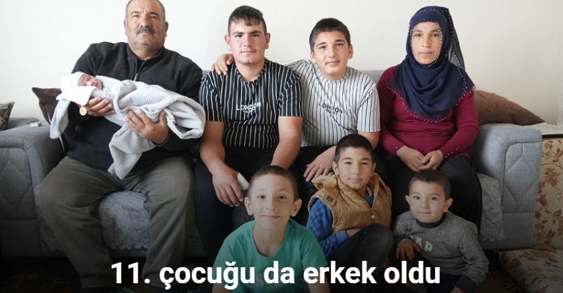 Niğde’de 10 erkek çocuğu olan babanın kız olmasını umduğu 11. çocuğu da erkek oldu