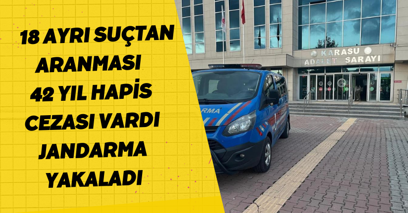 18 ayrı suçtan aranması 42 yıl hapis cezası vardı, jandarma yakaladı