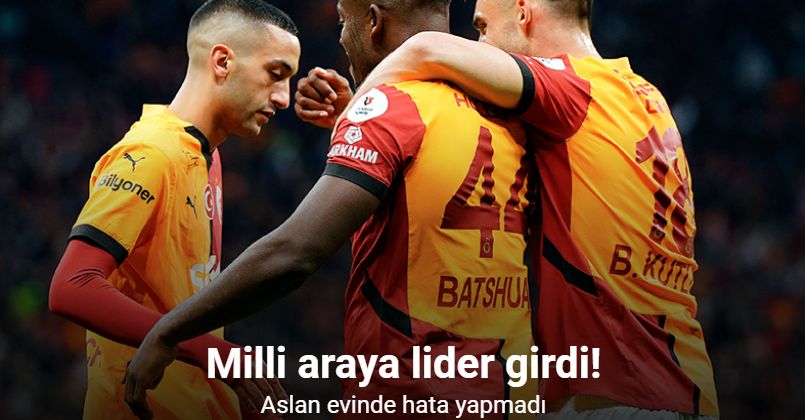 Milli araya lider girdi! Aslan evinde hata yapmadı