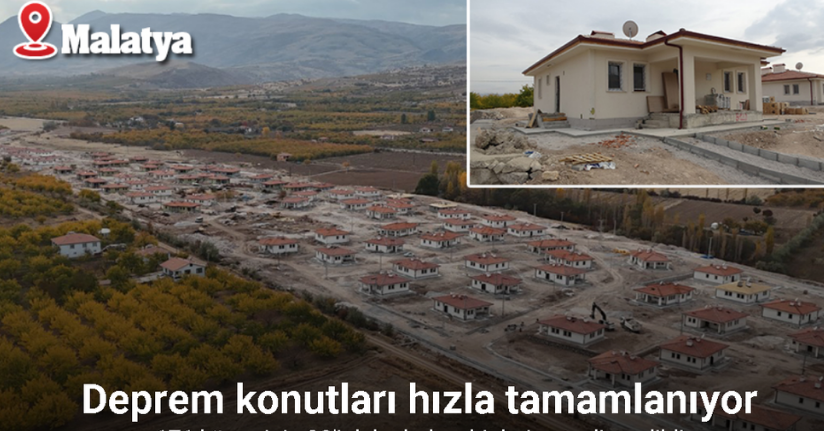 Malatya’da deprem konutları hızla tamamlanıyor