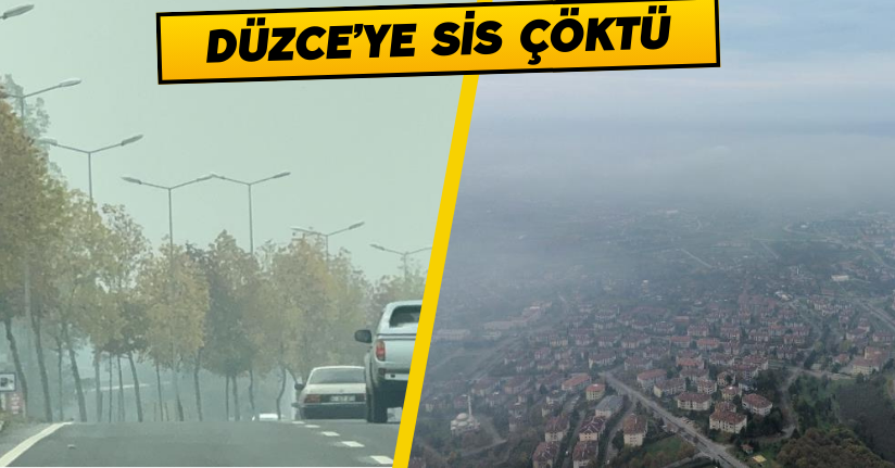 Düzce’ye sis çöktü