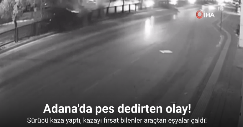 Trafik kazası anbean görüntülendi