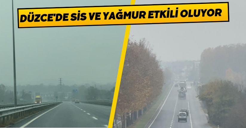 Düzce'de sis ve yağmur etkili oluyor