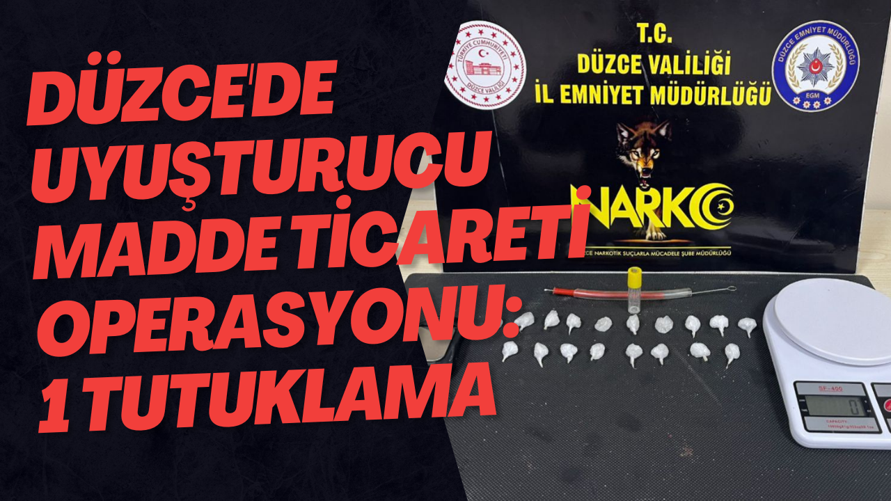 Düzce'de Uyuşturucu Madde Ticareti Operasyonu: 1 Tutuklama