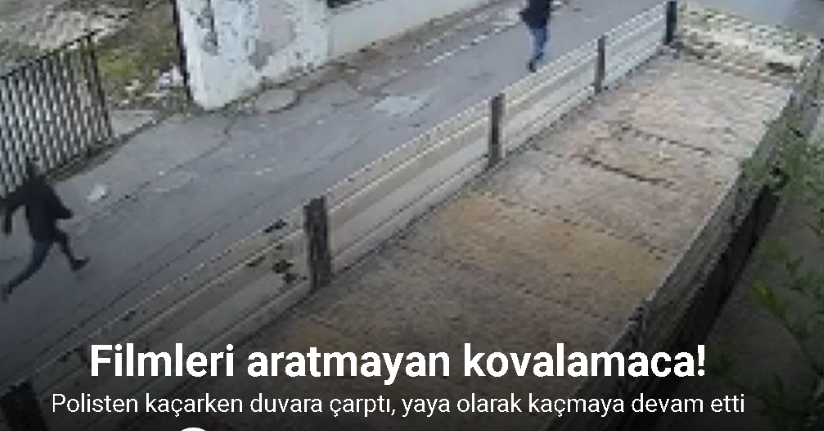 Polisten kaçarken duvara çarptı, yaya olarak kaçmaya devam etti