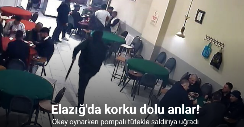 Okey oynarken pompalı tüfekle saldırıya uğramıştı: O anlar kamerada