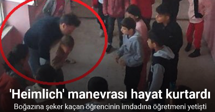 Diyarbakır’da boğazına şeker kaçan öğrencinin imdadına öğretmeni yetişti