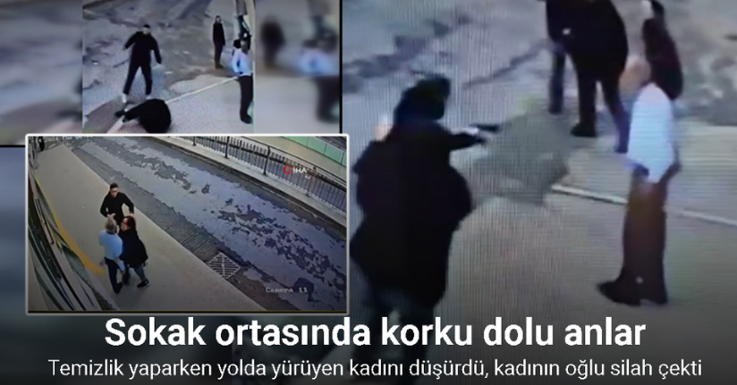 Avcılar’da yanlışlıkla düşürdüğü kadının oğlu silah çekti; o anlar kamerada