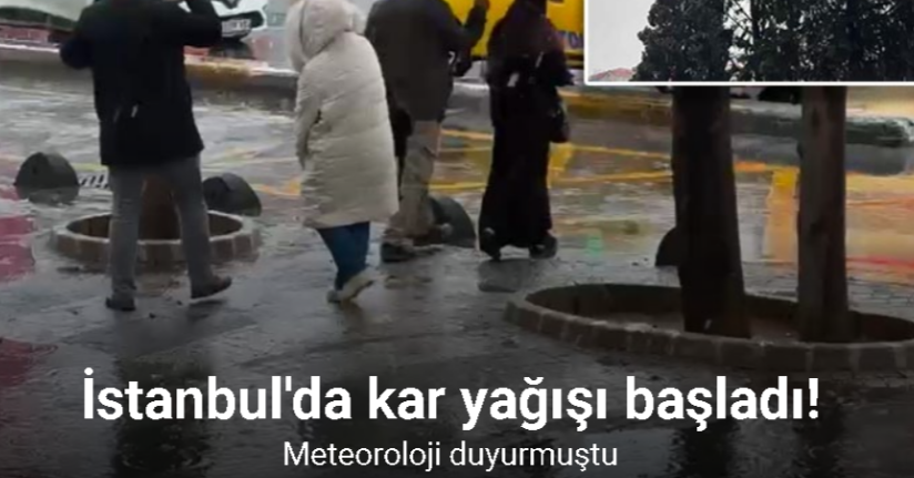 İstanbul Anadolu yakasında kar yağışı başladı