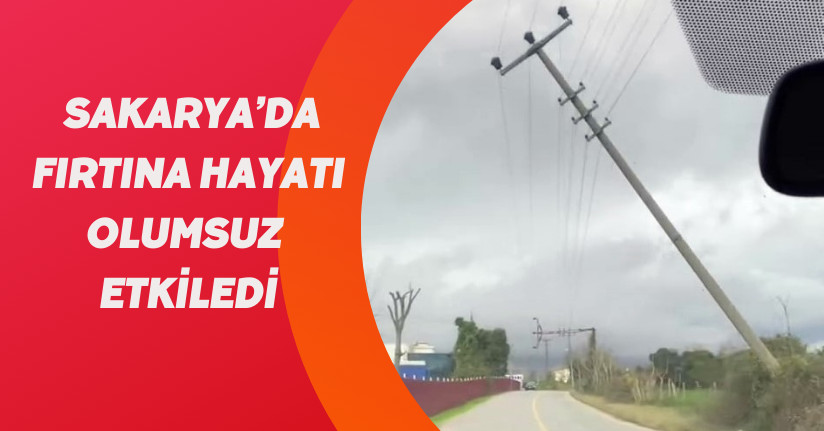 Sakarya’da fırtına hayatı olumsuz etkiledi