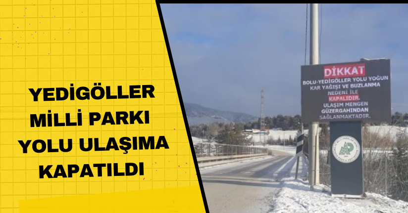 Yedigöller Milli Parkı yolu ulaşıma kapatıldı