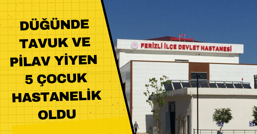 Düğünde tavuk ve pilav yiyen 5 çocuk hastanelik oldu