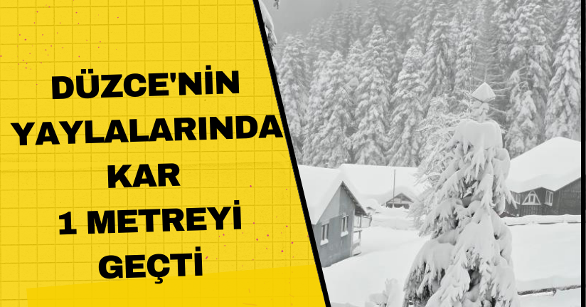 Düzce'nin yaylalarında kar 1 metreyi geçti